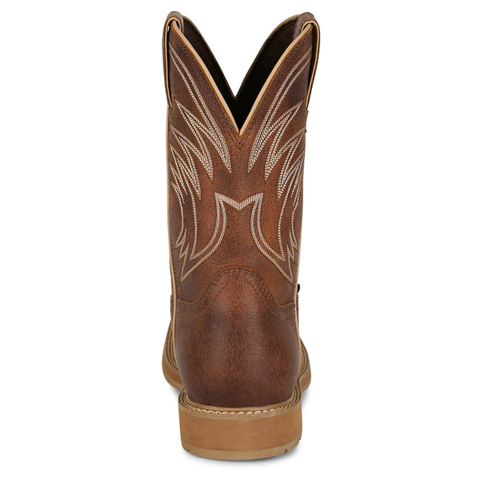 Justin Boot Company Men's Daywork Pecan 11In Top Square Soft Toe Work Boot