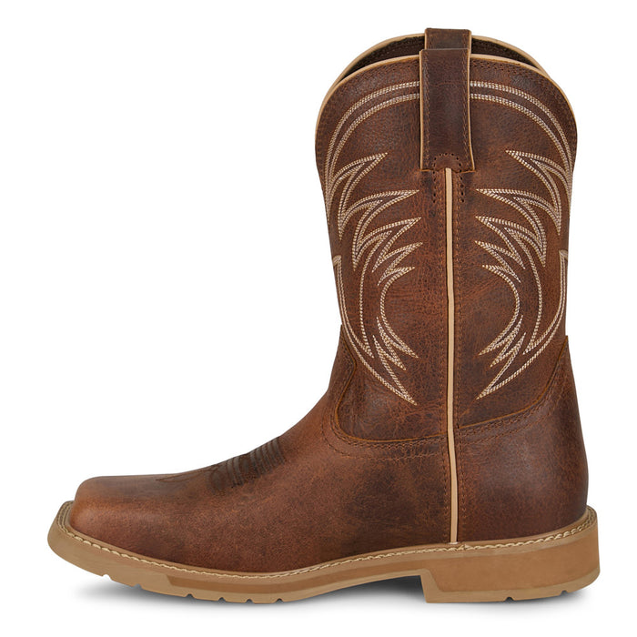 Justin Boot Company Men's Daywork Pecan 11In Top Square Soft Toe Work Boot