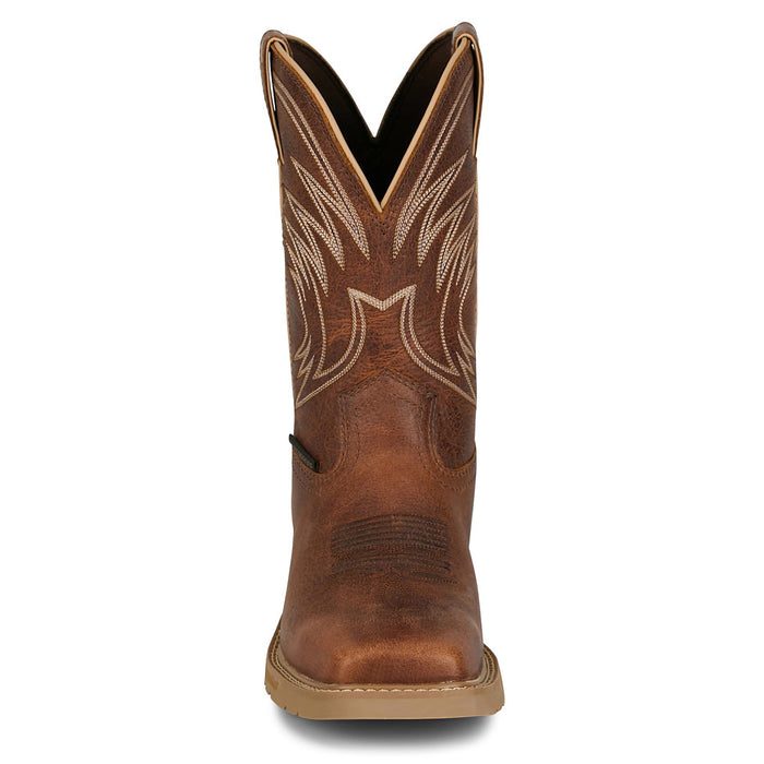 Justin Boot Company Men's Daywork Pecan 11In Top Square Soft Toe Work Boot