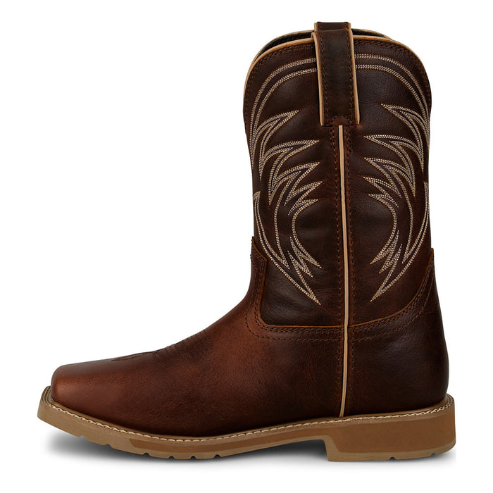 Justin Boot Company Men's Daywork Pecan 11In Top Square Steel Toe Work Boot