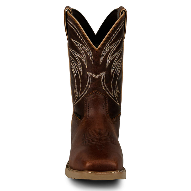 Justin Boot Company Men's Daywork Pecan 11In Top Square Steel Toe Work Boot