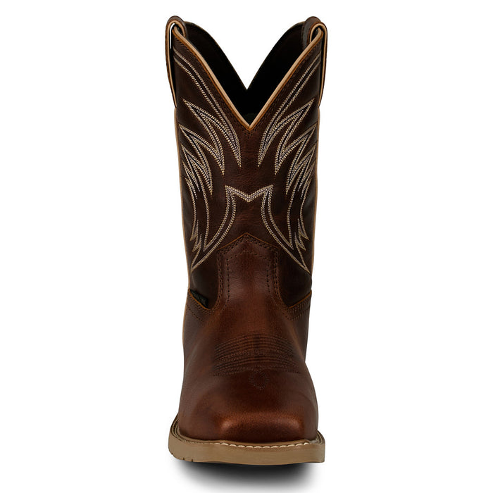 Justin Boot Company Men's Daywork Pecan 11In Top Square Steel Toe Work Boot