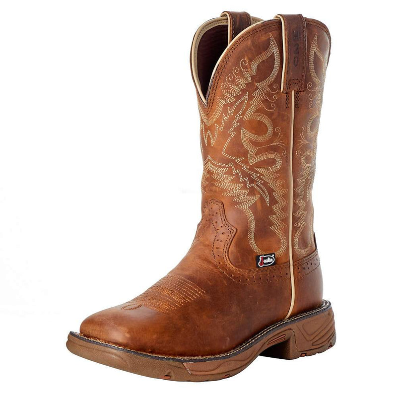 Justin Boot Company Women's Stampede Rush Tan Waterproof Soft Toe Work Boot
