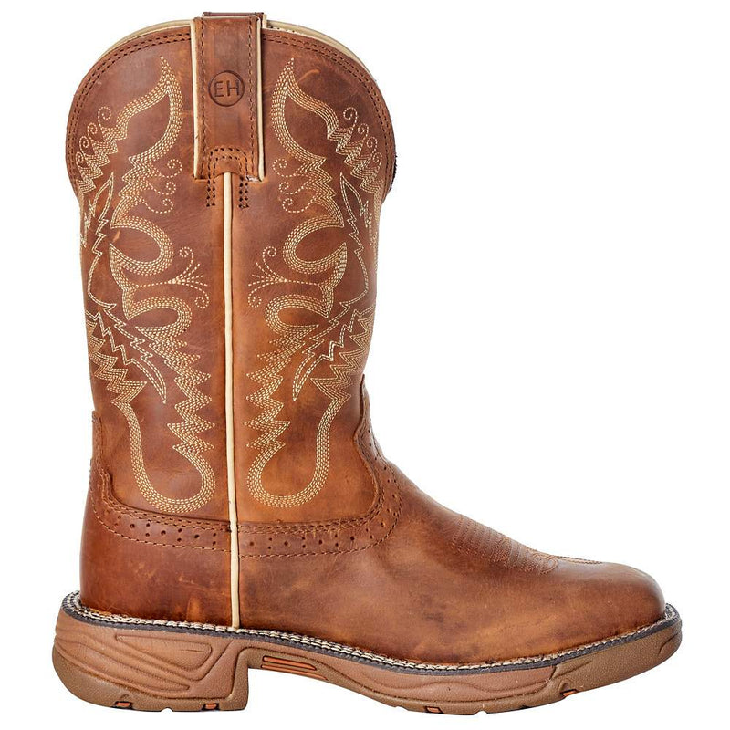 Justin Boot Company Women's Stampede Rush Tan Waterproof Soft Toe Work Boot
