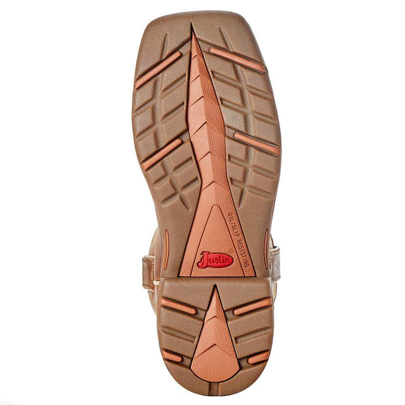 Justin Boot Company Women's Stampede Rush Tan Waterproof Soft Toe Work Boot