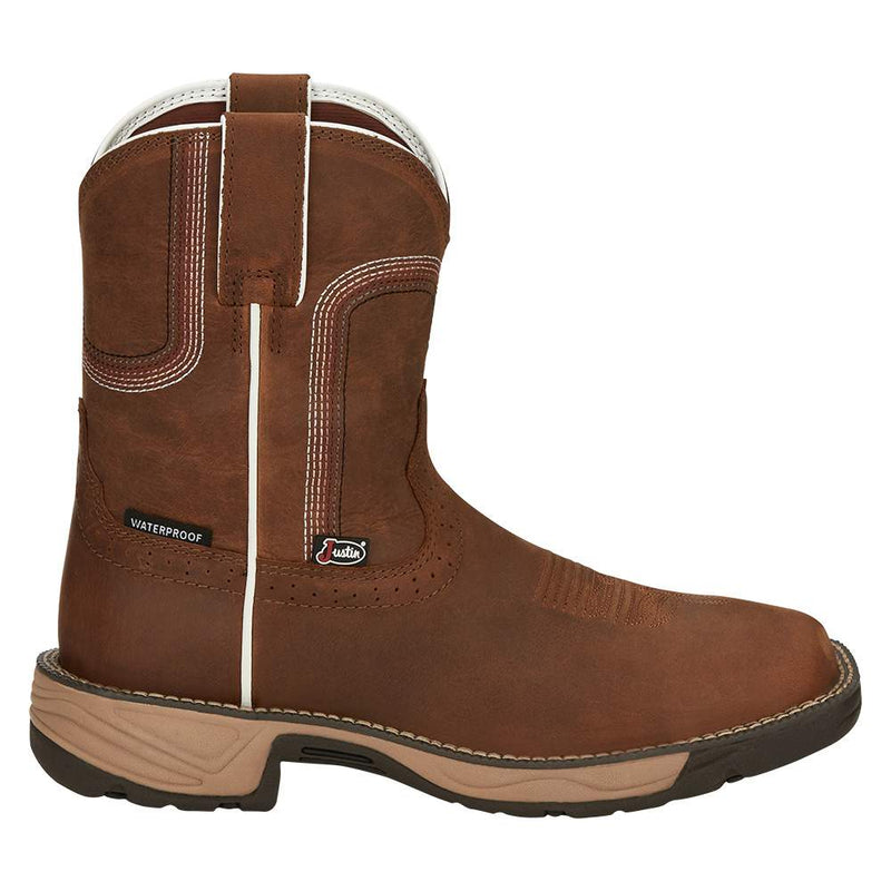 Justin Boot Company Women Stampede Rush WP Soft Square Toe Work Boot