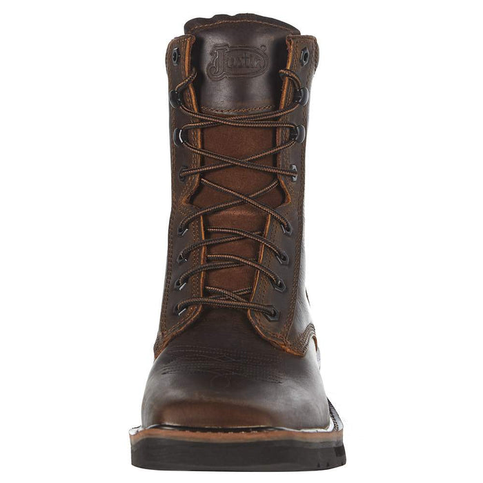 Justin Boot Company Men's Stampede Rugged Soft Toe Lace Up Work Boots