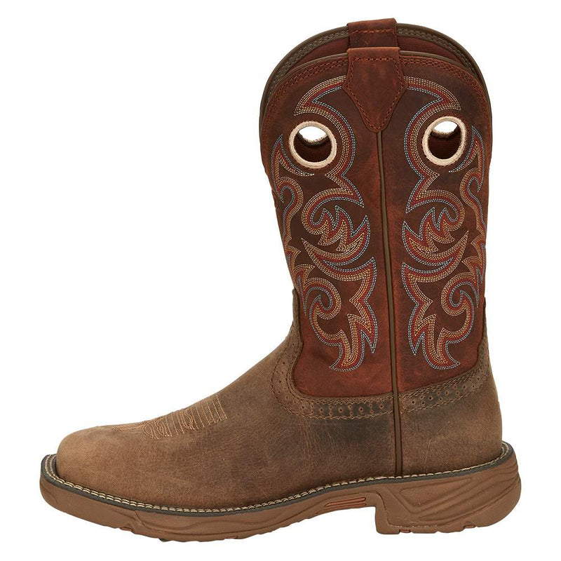 Justin Boot Company Men's Peanut Tan Water Buffalo 11in. Bronze Orange Top Work Boot