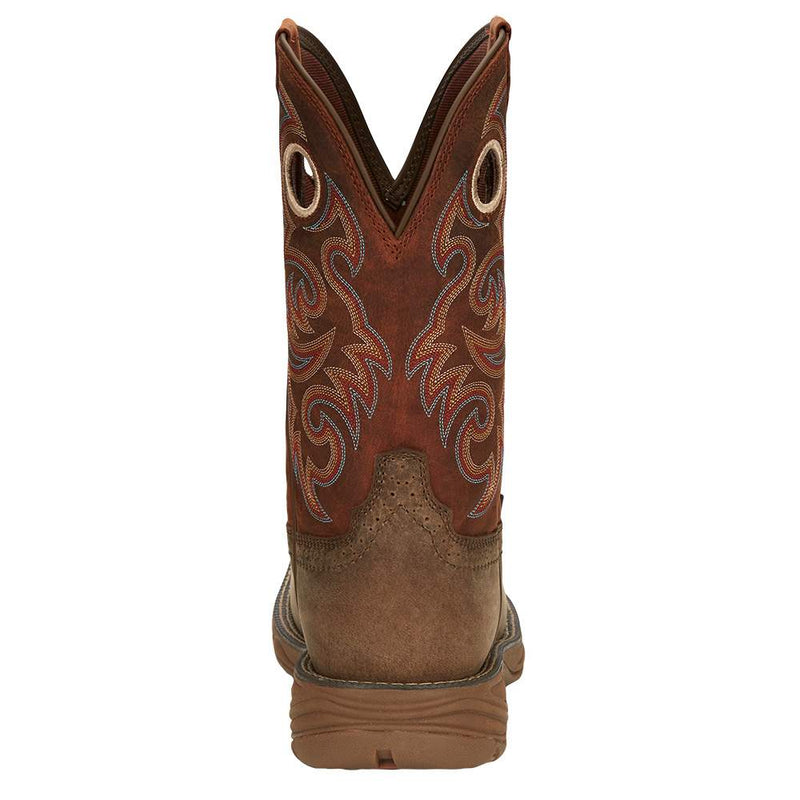 Justin Boot Company Men's Peanut Tan Water Buffalo 11in. Bronze Orange Top Work Boot