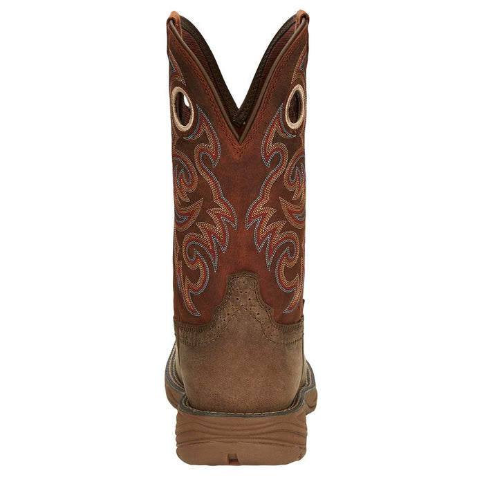 Justin Boot Company Men's Peanut Tan Water Buffalo 11in. Bronze Orange Top Work Boot