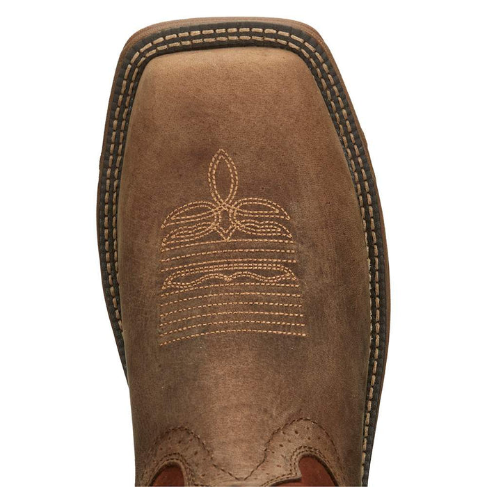 Justin Boot Company Men's Peanut Tan Water Buffalo 11in. Bronze Orange Top Work Boot