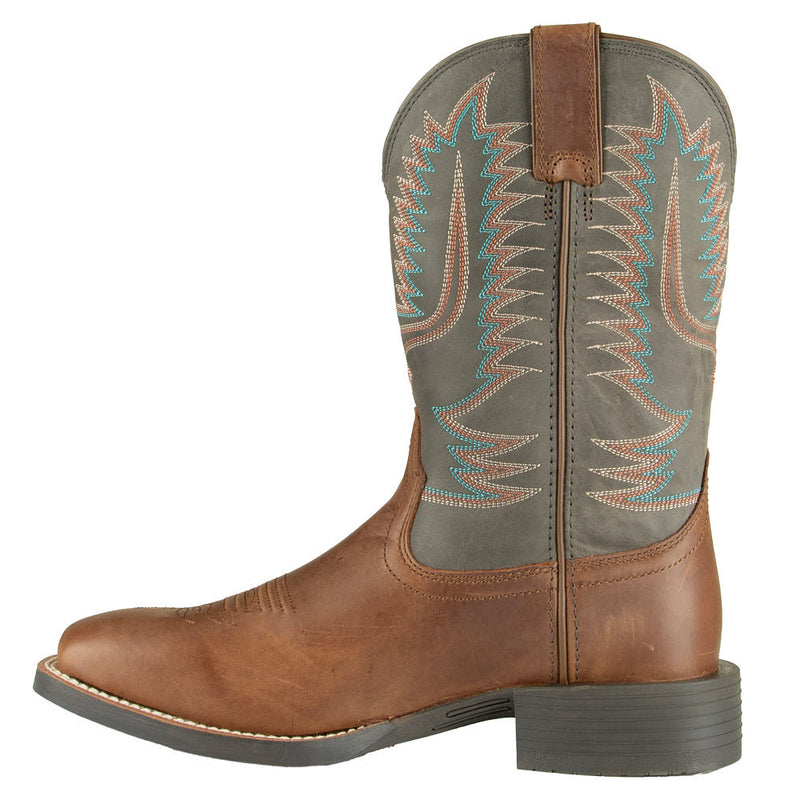 Justin Boot Company Men's Gage Brown Water Buffalo Vamp 11in Blue Top