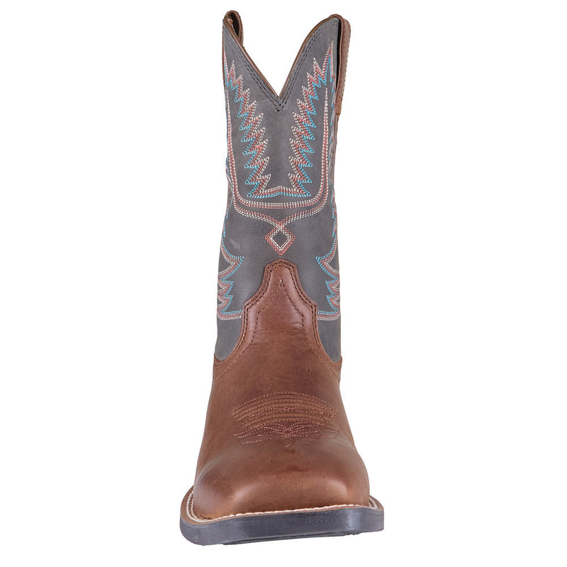 Justin Boot Company Men's Gage Brown Water Buffalo Vamp 11in Blue Top