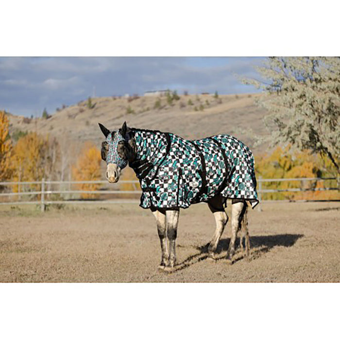 Schulz Equine Turquoise Glass Fly Sheet with Attached Neck and Belly Band