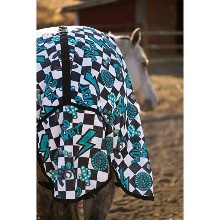 Schulz Equine Turquoise Glass Fly Sheet with Attached Neck and Belly Band