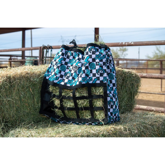 Schulz Equine Turquoise Glass Happy Trailer Hay Bag