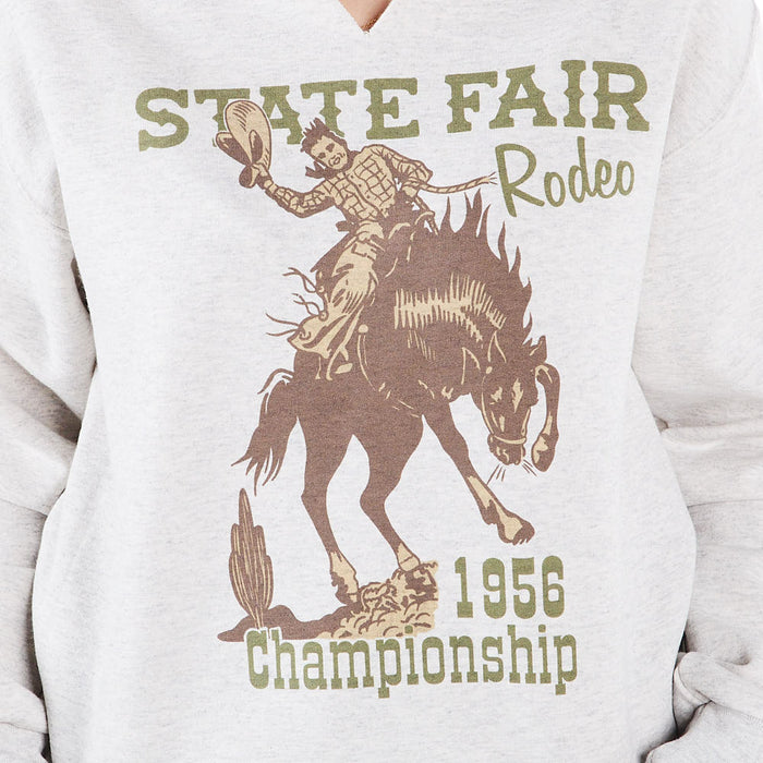 Wild Junkie Womens State Fair Rodeo Sweatshirt