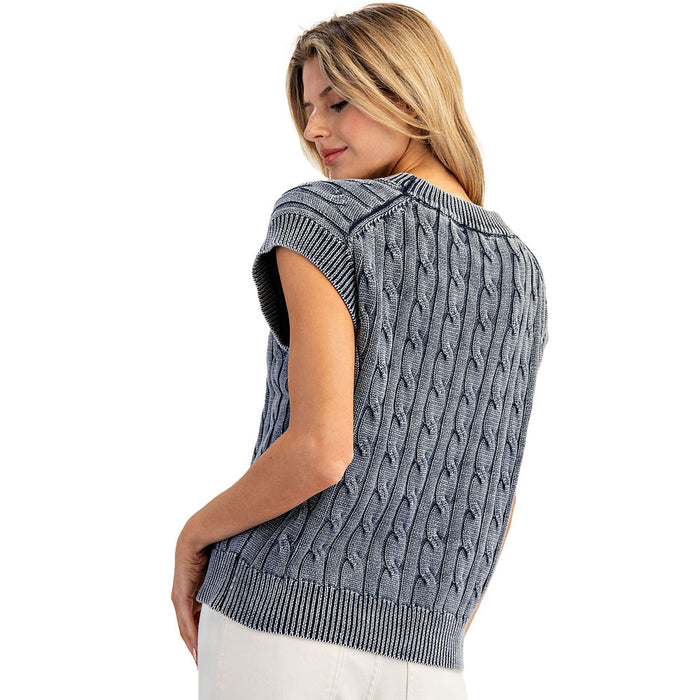 Ee Some Women's Ink Cable Knit Sweater