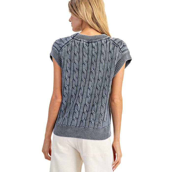 Ee Some Women's Ink Cable Knit Sweater