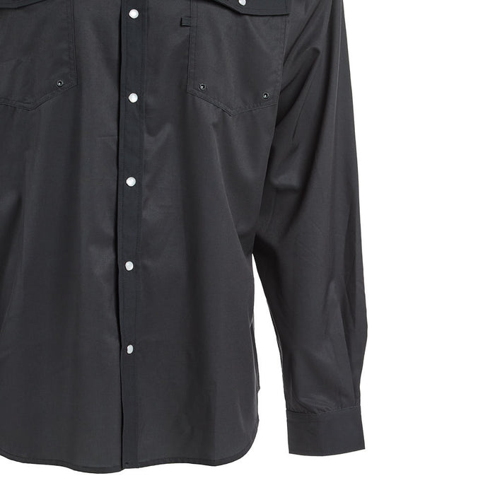 Brandcowboy Men's Charcoal Long Sleeve Pearl Snap Shirt
