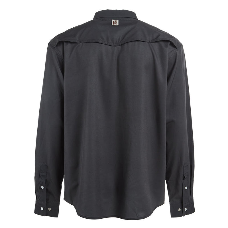 Brandcowboy Men's Charcoal Long Sleeve Pearl Snap Shirt