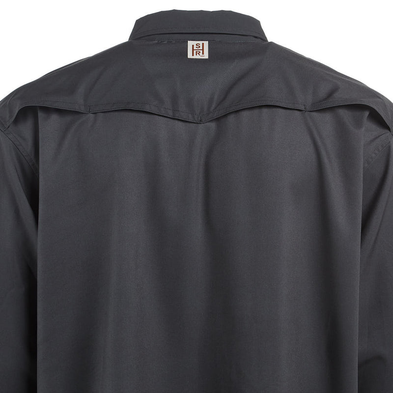 Brandcowboy Men's Charcoal Long Sleeve Pearl Snap Shirt