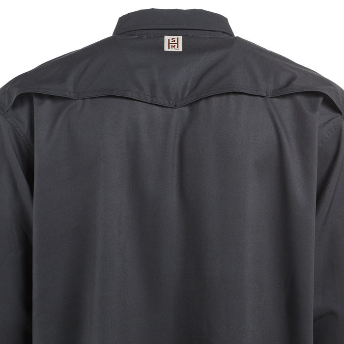 Brandcowboy Men's Charcoal Long Sleeve Pearl Snap Shirt
