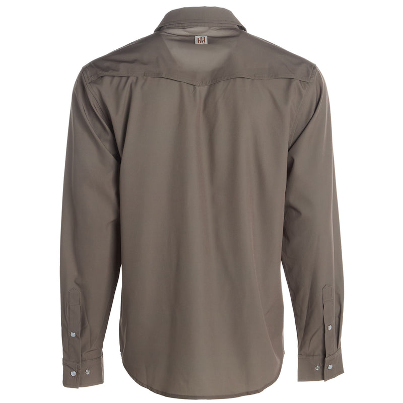 Brandcowboy Mens Sandhill Ranch Brown Long Sleeve Pearl Snap Shirt