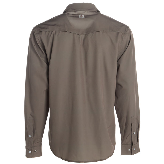 Brandcowboy Mens Sandhill Ranch Brown Long Sleeve Pearl Snap Shirt