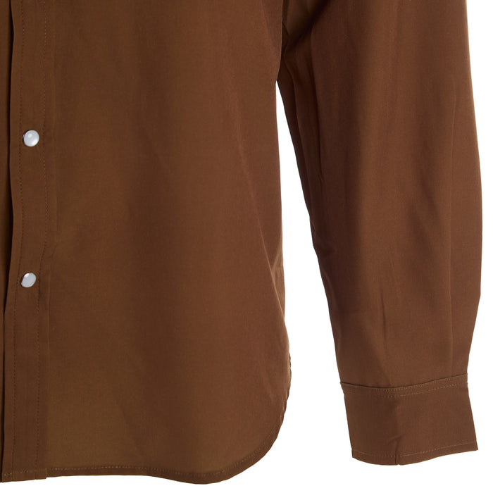 Brandcowboy Mens Sandhill Ranch Rust Long Sleeve Pearl Snap Shirt