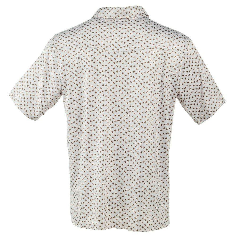 Sand Hill Ranch Men's Brown Bucking Horse Pearl Snap Polo