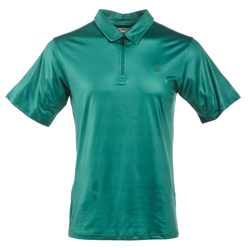 Sand Hill Ranch Men's Dark Green 1/4 Zip Polo