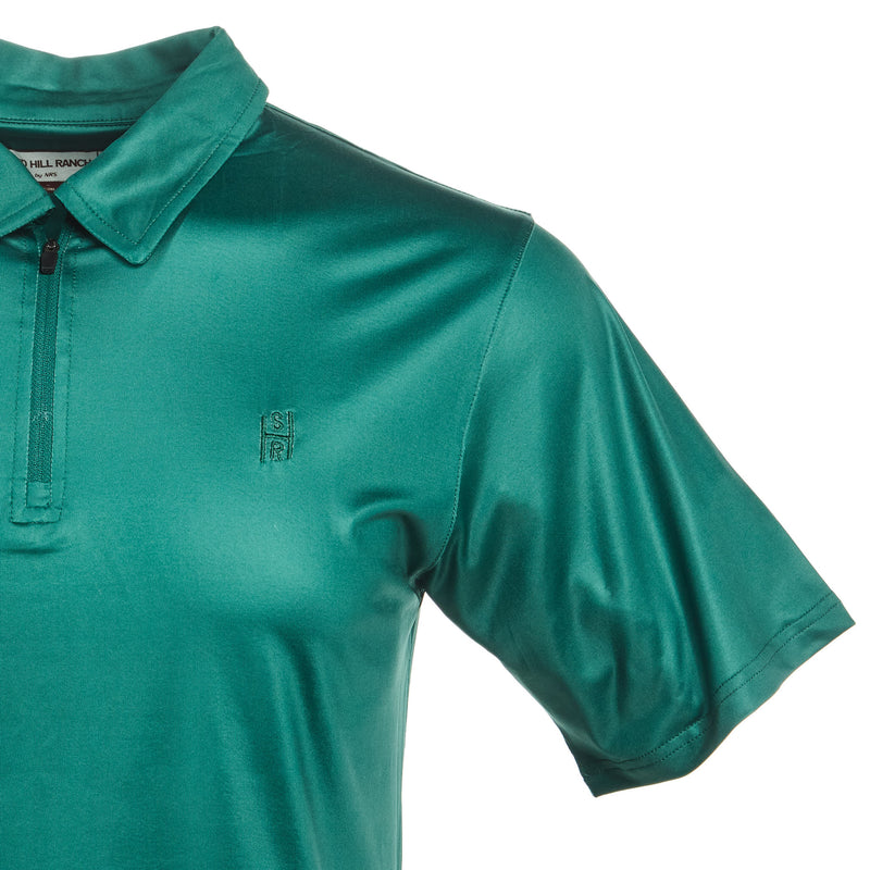 Sand Hill Ranch Men's Dark Green 1/4 Zip Polo