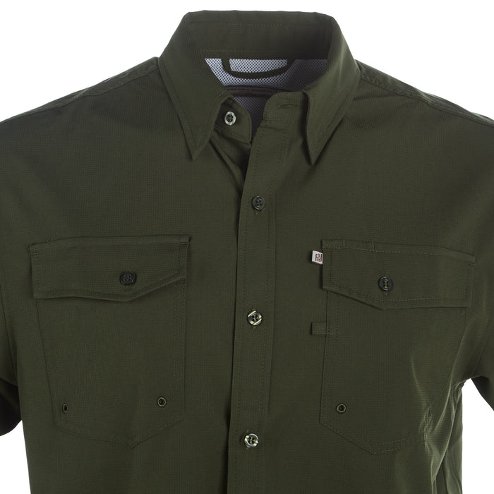 Brandcowboy Mens Sandhill Ranch Green Short Sleeve Button Up Shirt