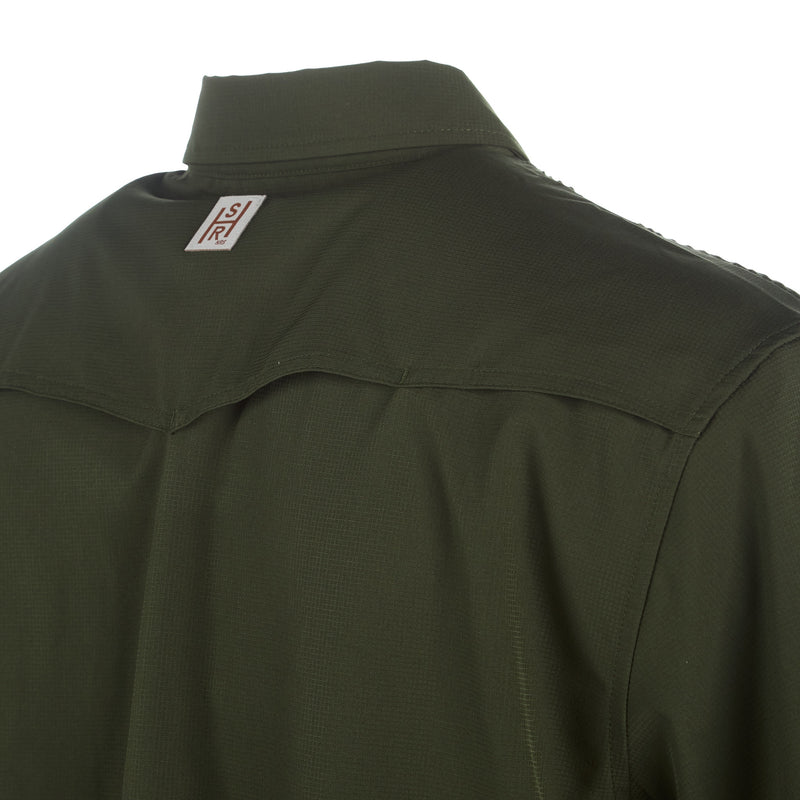 Brandcowboy Mens Sandhill Ranch Green Short Sleeve Button Up Shirt