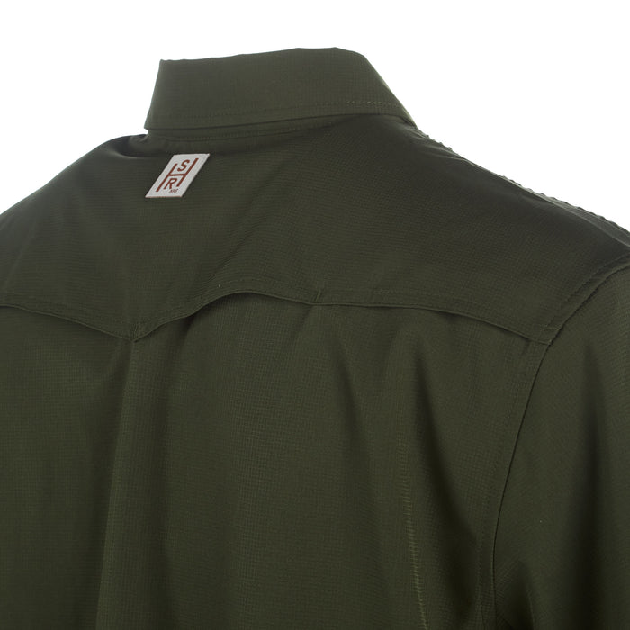 Brandcowboy Mens Sandhill Ranch Green Short Sleeve Button Up Shirt