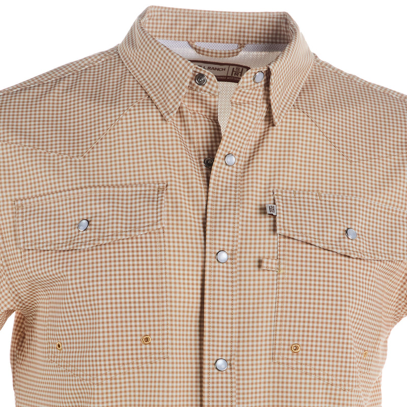 Sandhill Ranch Men's Khaki Check Snap Shirt