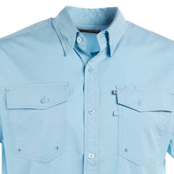 Sand Hill Ranch Ice Blue Short Sleeve Button Shirt