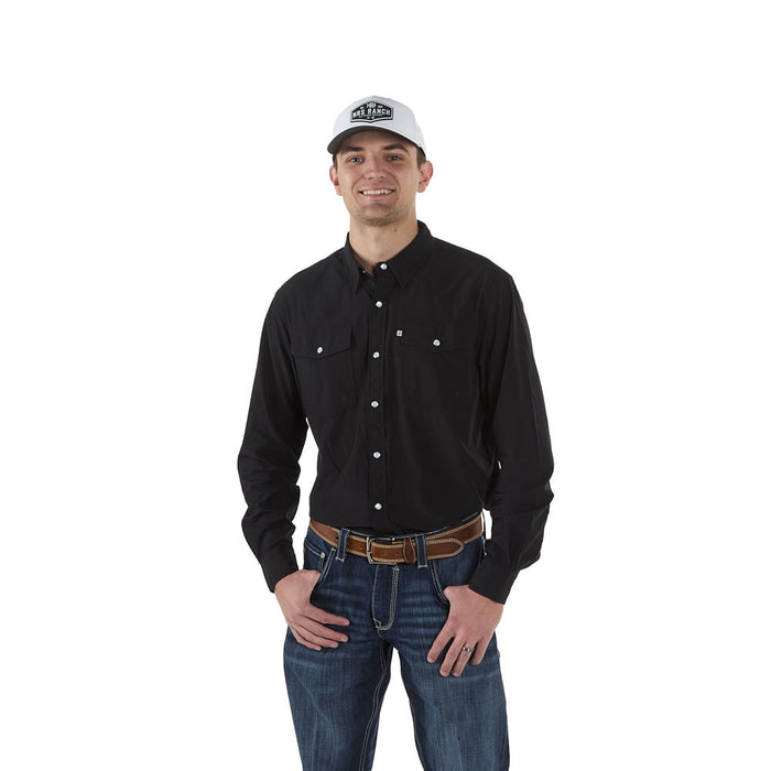 Sand Hill Ranch Men's Black Core Long Sleeve Snap Shirt