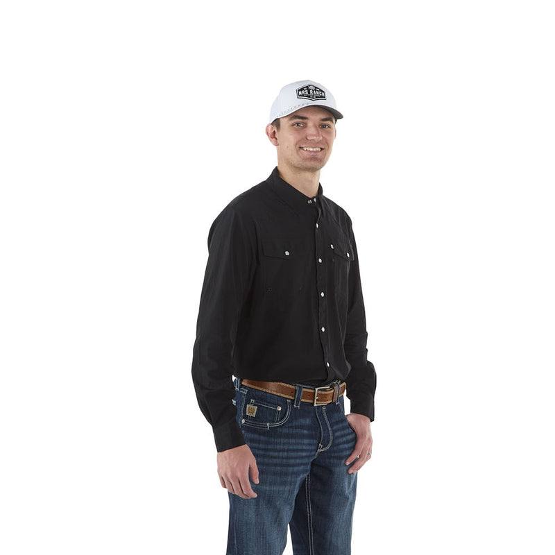 Sand Hill Ranch Men's Black Core Long Sleeve Snap Shirt