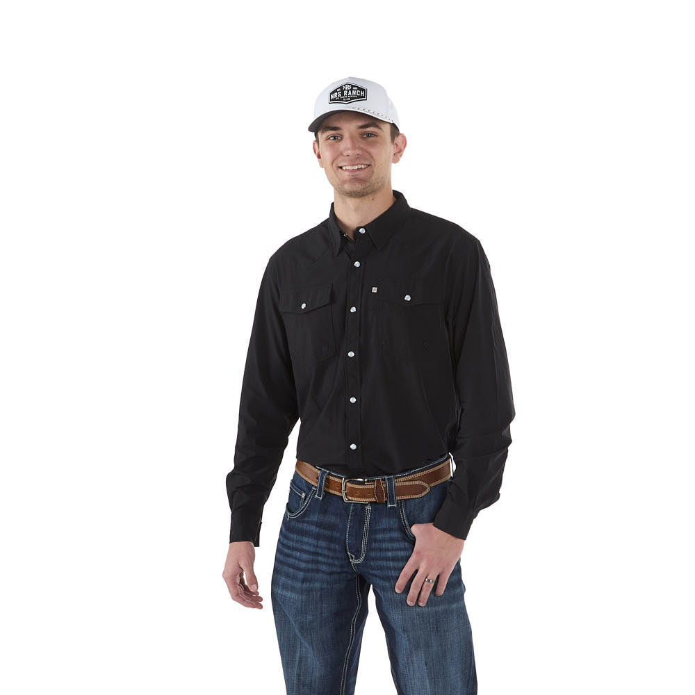 Sand Hill Ranch Men's Black Core Long Sleeve Snap Shirt — NRS