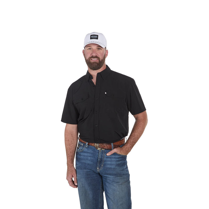 Sand Hill Ranch Men's Black Core Short Sleeve Snap Shirt