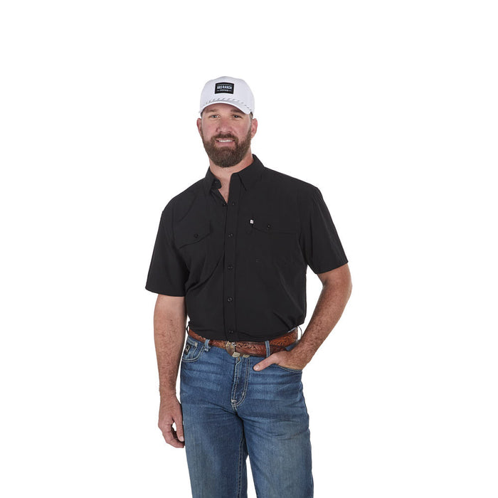 Sand Hill Ranch Men's Black Core Short Sleeve Snap Shirt