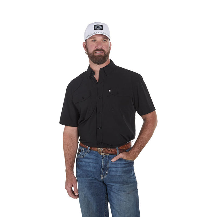 Sand Hill Ranch Men's Black Core Short Sleeve Snap Shirt