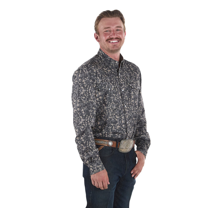 Sand Hill Ranch Men's Army Camo Vented Long Sleeve Snap Shirt