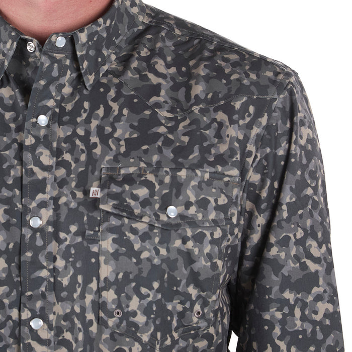 Sand Hill Ranch Men's Army Camo Vented Long Sleeve Snap Shirt