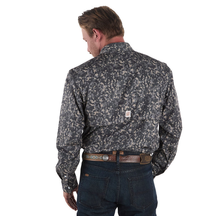 Sand Hill Ranch Men's Army Camo Vented Long Sleeve Snap Shirt
