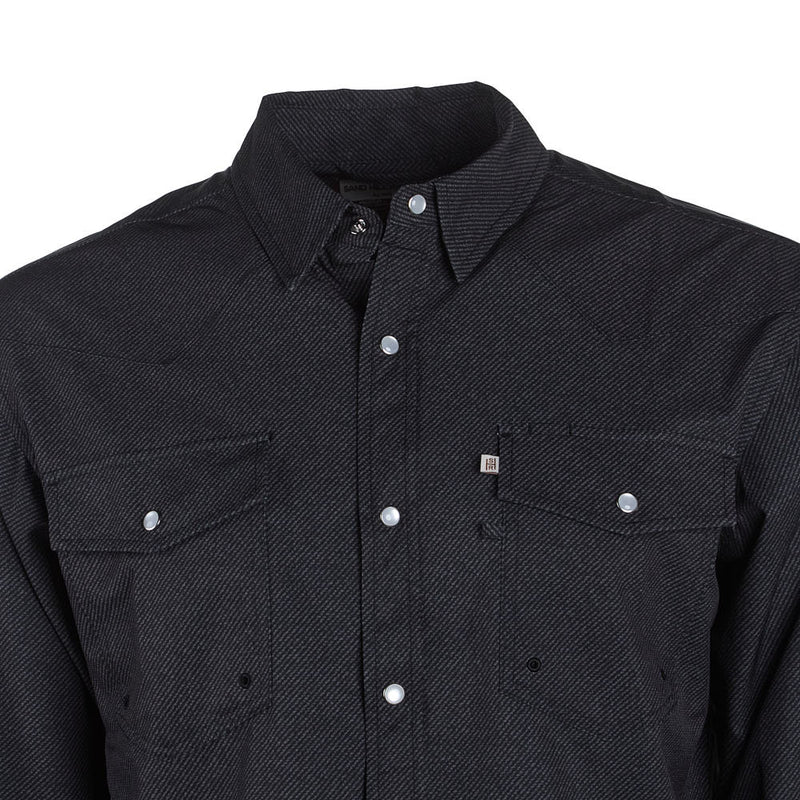 Sand Hill Ranch Men's Black Denim Long Sleeve Snap Shirt