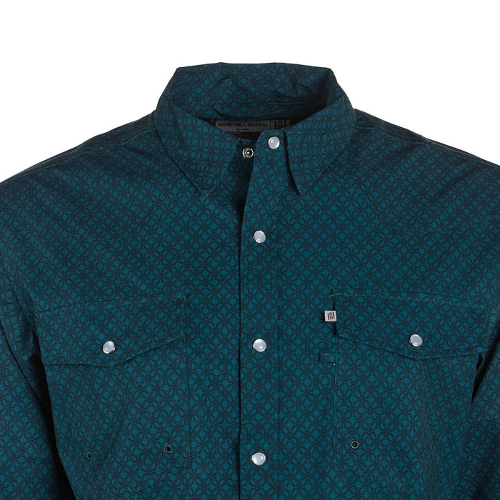 Sand Hill Ranch Men's Green Sunday Long Sleeve Snap Shirt