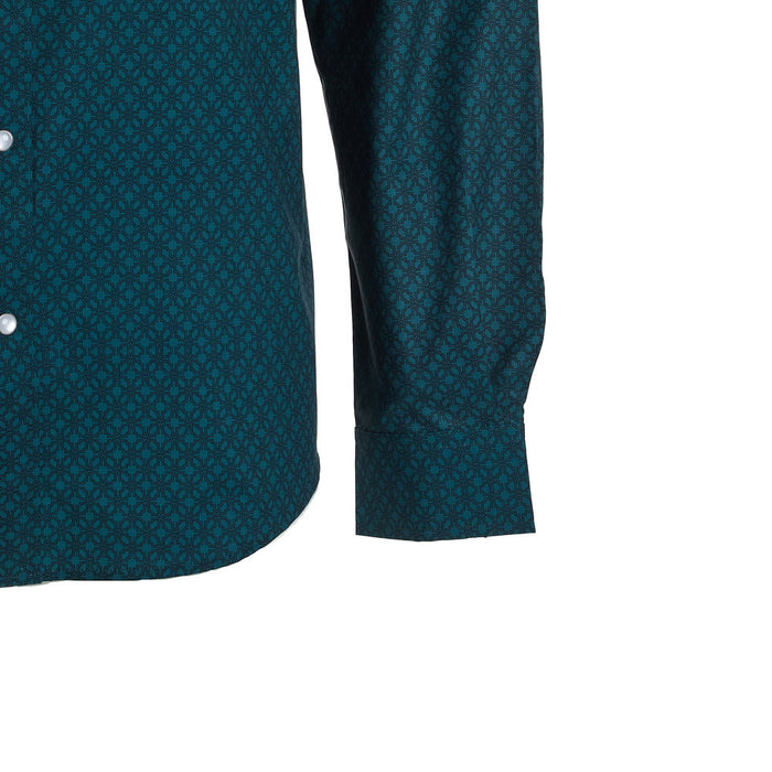 Sand Hill Ranch Men's Green Sunday Long Sleeve Snap Shirt